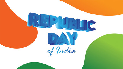 Creative Poster, Banner or Flyer for Republic Day of India 26 January celebration with modern design