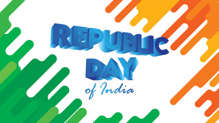 Creative Poster, Banner or Flyer for Republic Day of India 26 January celebration with modern design