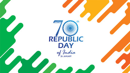 Creative Poster, Banner or Flyer for Republic Day of India 26 January celebration with modern design