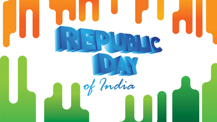 Creative Poster, Banner or Flyer for Republic Day of India 26 January celebration with modern design