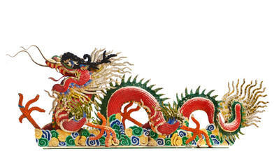 Dragon isolation on white background