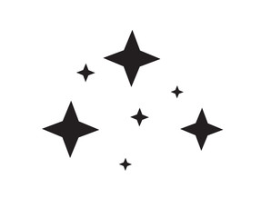 black glittering star light on white background. flat style. star sparkling icon for your web site design, logo, app, UI. twinkling logo.