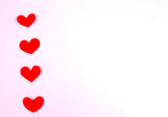 Heart shape on Valentine's Day.