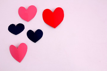 Heart shape on Valentine's Day.