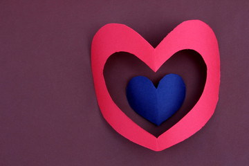 Heart shape on Valentine's Day.