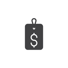 Dollar price tag vector icon. filled flat sign for mobile concept and web design. price label simple solid icon. Symbol, logo illustration. Pixel perfect vector graphics