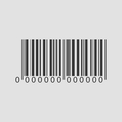 Barcode icon. A modern simple barcode. Internet concept of market trading. Cartoon clipart. Vector illustration.