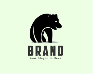 sitting bear logo design inspiration