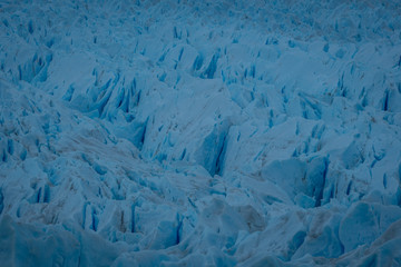 Detail of fractured surface of a melting glacier