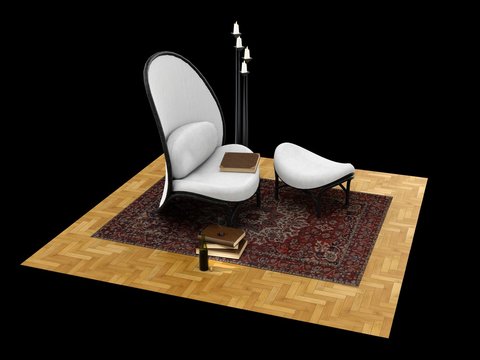 Armchair, 3D model
