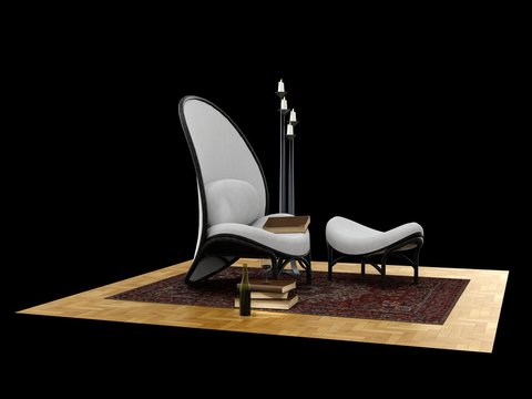 Armchair, 3D model