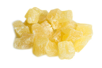 Batch yellow candied fruit