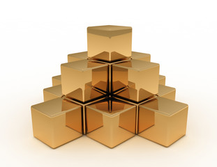 3d abstract pyramid concept