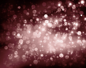 snowflakes and stars descending on background