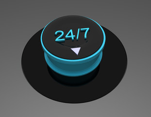 knob with 24/7 text