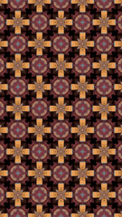 Ornate geometric pattern and abstract colored background