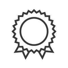 Badge vector, Online shopping line style icon editable outline