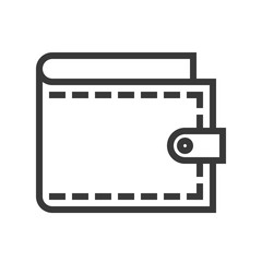 Wallet vector, Online shopping line style icon editable outline