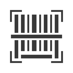 Barcode vector, Online shopping solid style icon