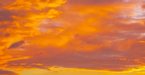Naklejka na ściany i meble Dramatic Urban Sunset with clouds