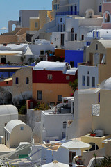 Santorini white houses in summer