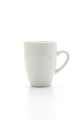 white mug on white background