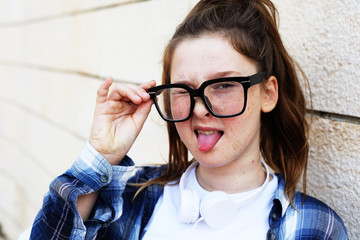 Portrait of teenage girl outdoor