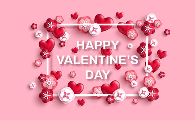 Happy Valentines day typography