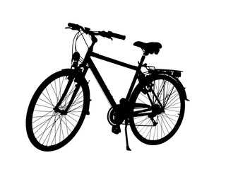 Fototapeta premium silhouette of a City road bike