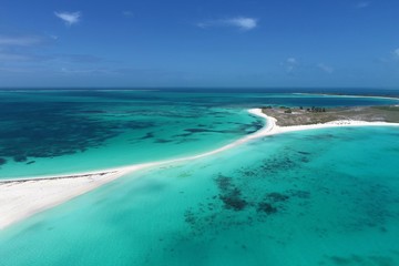 Caribbean sea, Los Roques. Vacation in the blue sea and deserted islands. Peace. Fantastic landscape