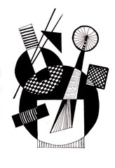 Astract picture with geometric figures