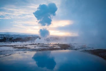 Strokkur Geysir, Golden Circle, Island