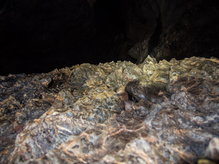 Cave stones texture with black background