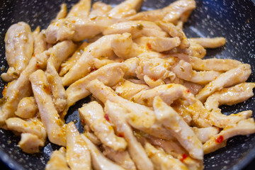 fried chicken in sweet and sour sauce