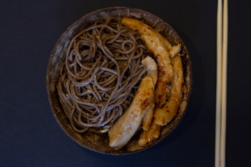 soba noodles with chicken