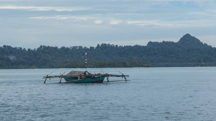 Obraz premium Tropical fishing boat