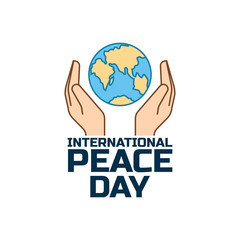 happy international peace day concept. vector illustration