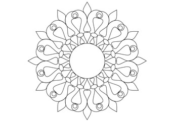 Simple Mandala for coloring