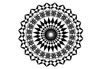 Black and white Mandala