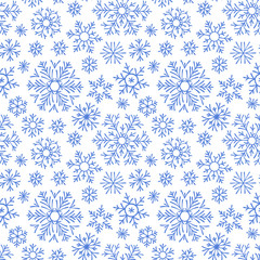Christmas seamless doodle pattern