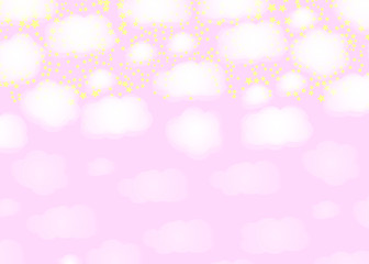 Cloud design. Baby background. Blue sky with clouds. Vector illustration.