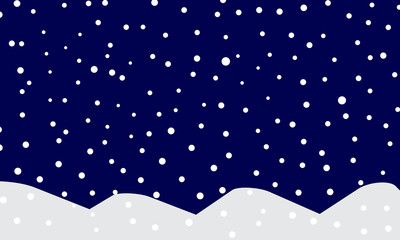 Obraz na płótnie Canvas Falling snow background. Holiday landscape with snowfall. Vector illustration. Winter snowing sky. Eps 10.