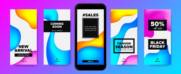 Abstract Fluid Flyers for Web Stories.