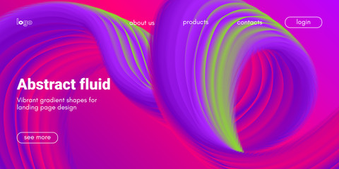Abstract Fluid Background for Landing Page.