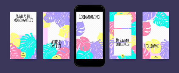 Stories Templates for Social Media Design. © ingara
