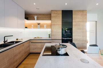 Interior of modern kitchen in a house