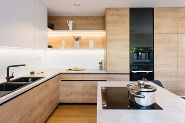 Interior of modern kitchen in a house