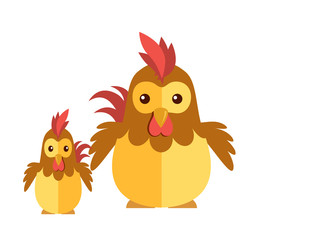 Chicken vector on a white background