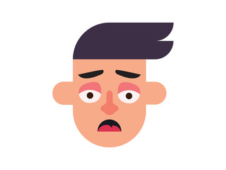 Vector men are feeling discouraged on a white background.