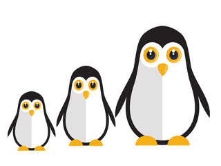 Vector Penguin on a white background
